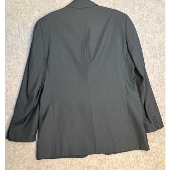 Perry Ellis Suit Jacket Men 44R Black three-button Single Vented Notched Collar - Picture 3 of 12